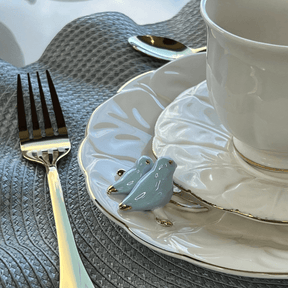 Jogo Americano Redondo Babado Prateado 38cm