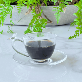 Jogo 4 Xícaras de Café Bird com Pires Cristal 80ml