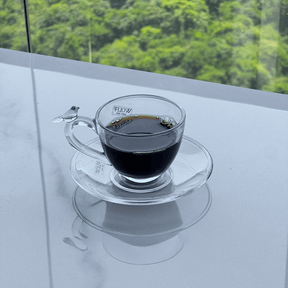 Jogo 4 Xícaras de Café Bird com Pires Cristal 80ml