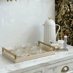 Jogo 4 Xicaras de Café com Pires de Vidro Butterfly 80ml