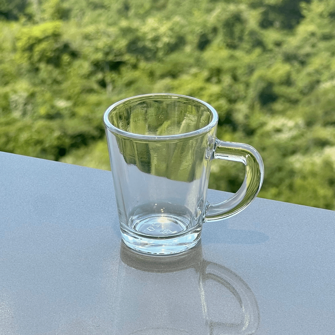 Jogo 6 Canecas de Café Lisa de Vidro 70ml