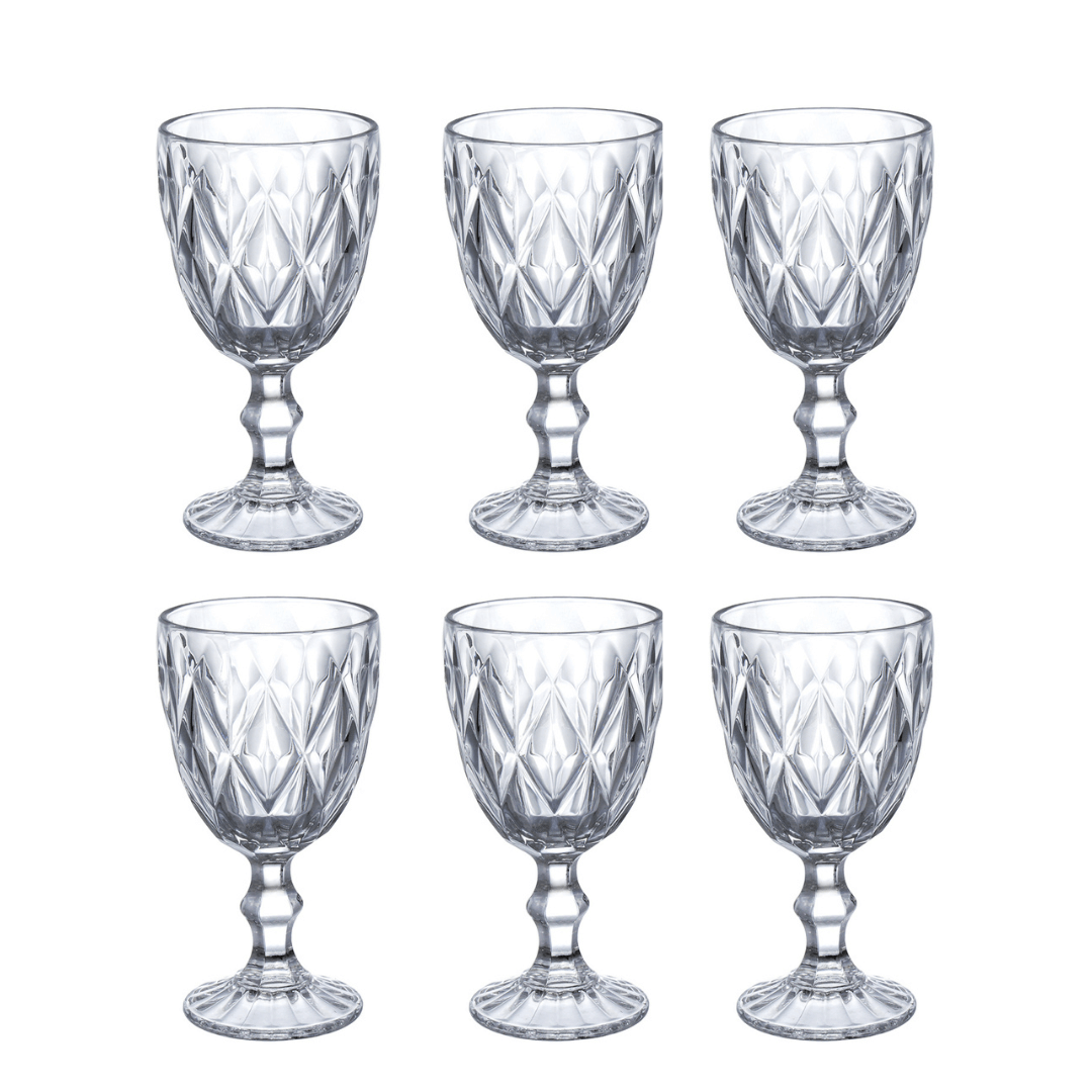 Jogo 6 Taças de Vidro DIamond 320ml