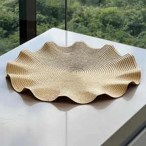 Kit 6 Jogos Americanos Babado Dourado 38cm