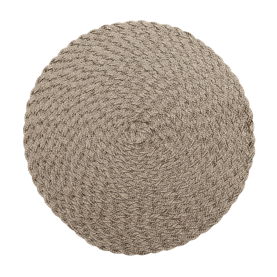 Jogo Americano Leaf Redondo Bege - 38 cm