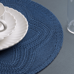 Jogo Americano Redondo Fiore Azul 38cm