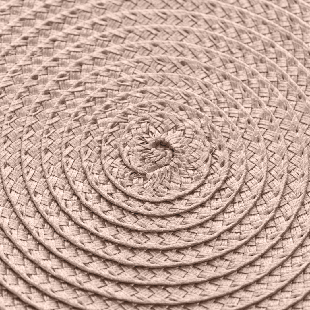 Jogo Americano Redondo Poliester Fresno Areia 38cm