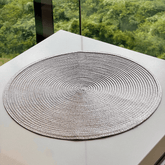 Jogo Americano Redondo Poliester Fresno Areia 38cm