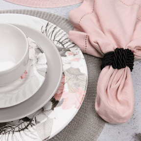 Jogo Americano Serenity Renda Cinza Cimento Queimado 38cm