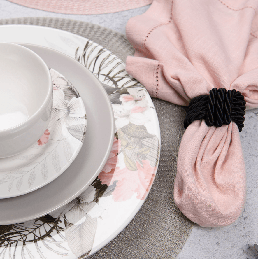 Jogo Americano Serenity Renda Cinza Cimento Queimado 38cm