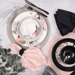 Jogo Americano Serenity Renda Cinza Cimento Queimado 38cm