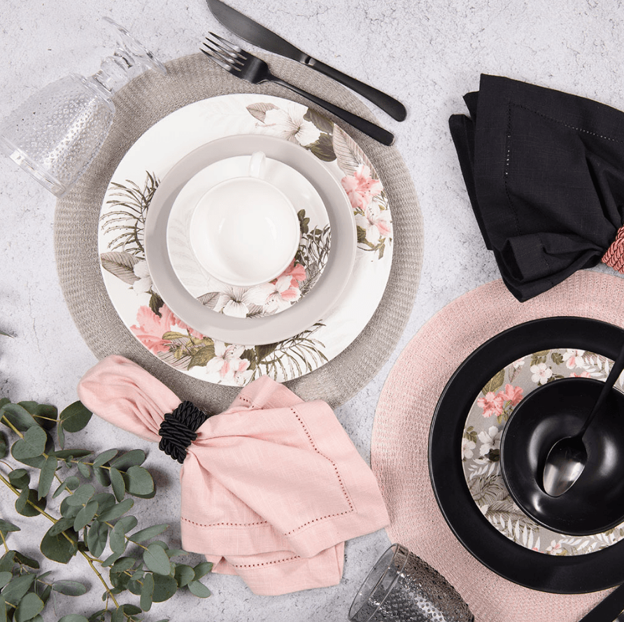 Jogo Americano Serenity Renda Cinza Cimento Queimado 38cm