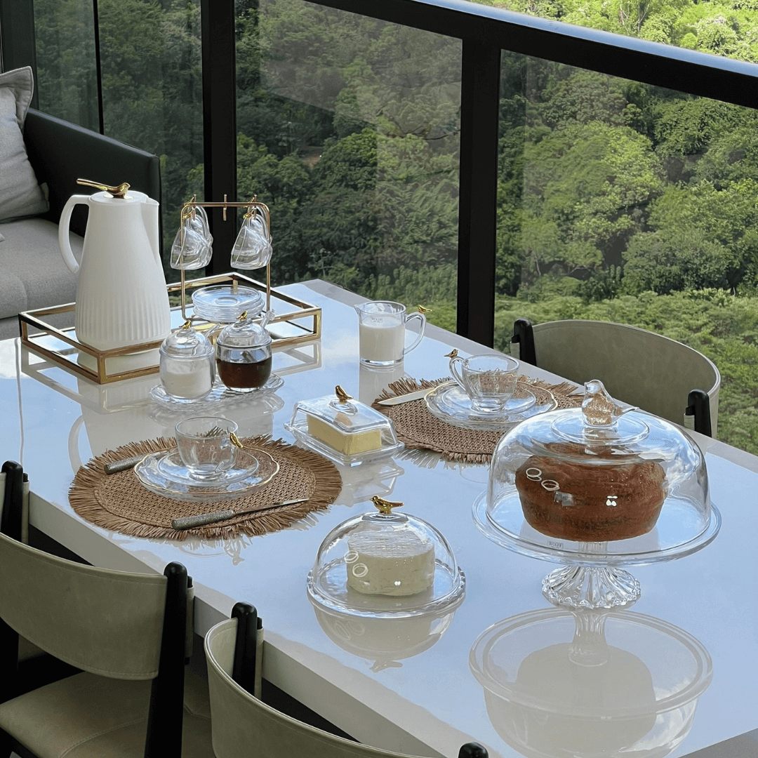 Jogo de 4 Xícaras de Café com Pires Golden Bird 80ml