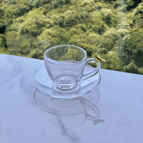 Jogo de 4 Xícaras de Café com Pires Golden Bird 80ml