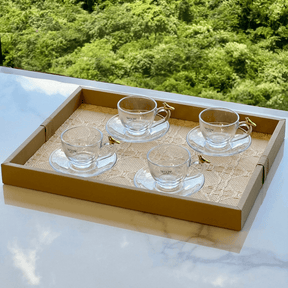 Jogo de 4 Xícaras de Café com Pires Golden Bird 80ml