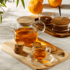 Jogo de Xícaras de Café Cristal Com Pires Pearl Bolinha 4 Peças - 80ml