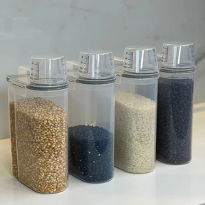 Kit 8 Potes Herméticos com Copo Medidor 2,5 Litros