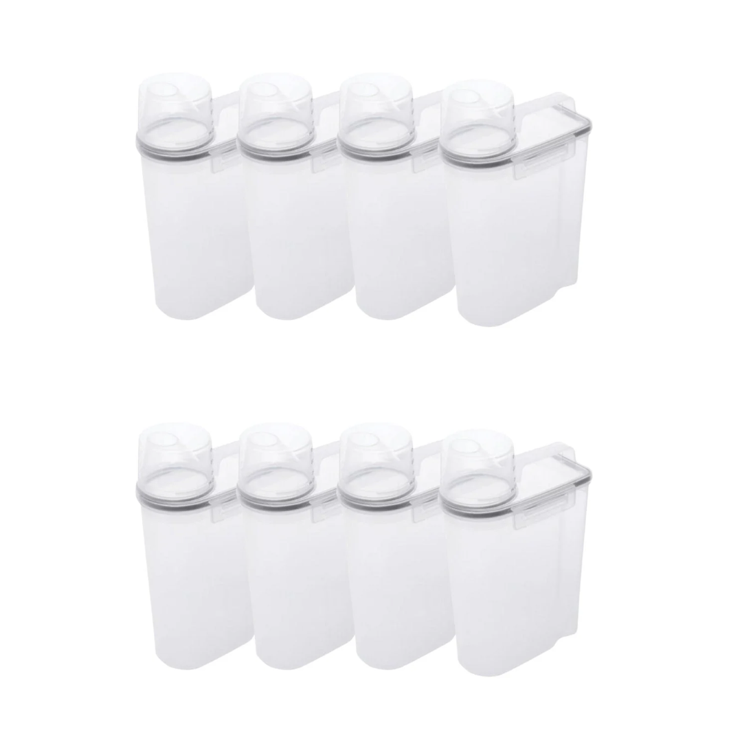 Kit 8 Potes Herméticos com Copo Medidor 2,5 Litros