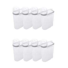 Kit 8 Potes Herméticos com Copo Medidor 2,5 Litros