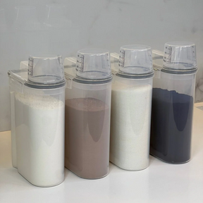 Kit 8 Potes Herméticos com Copo Medidor 2,5 Litros