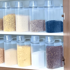 Kit 8 Potes Herméticos com Copo Medidor 2,5 Litros