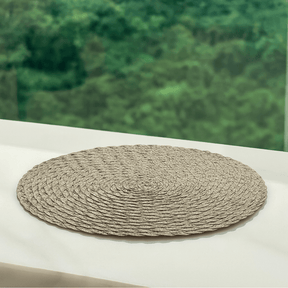 Jogo Americano Leaf Redondo Bege - 38 cm