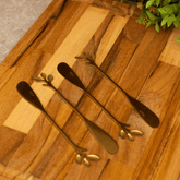 Jogo 4 Espátulas em Aço Inox  Dourado