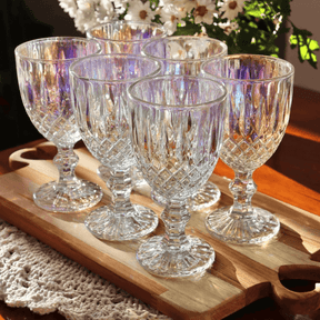 Kit 6 Taças de Vidro para Água Greek Rainbow Furta-Cor 320ml