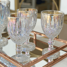 Kit 6 Taças de Vidro para Água Greek Rainbow Furta-Cor 320ml