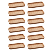 Kit 12 Bandejas Petisqueiras Hire em Bambu 20cm x 10cm