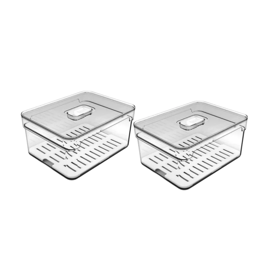 Kit 2 Organizadores Clear Fresh 2,2 Litros