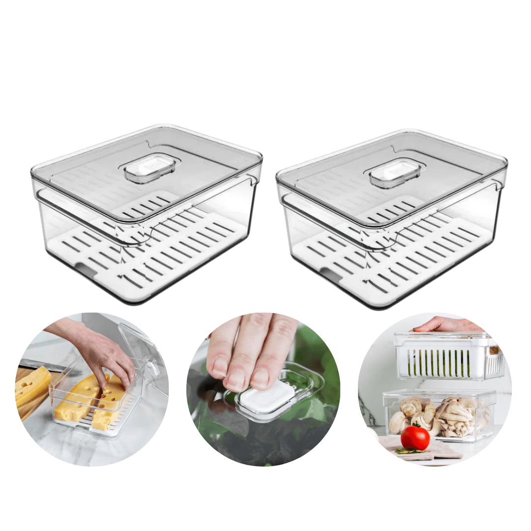 Kit 2 Organizadores Clear Fresh 2,2 Litros