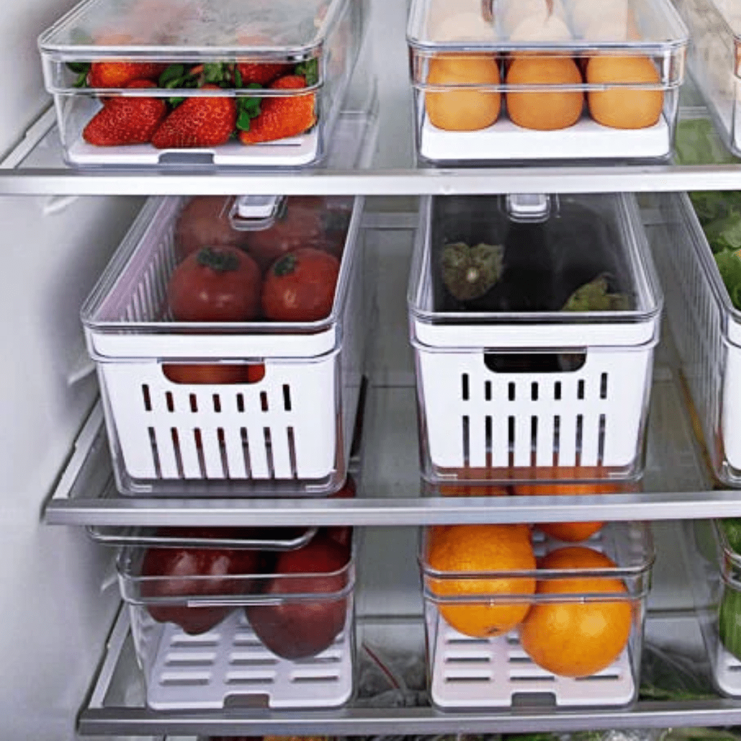 Kit 2 Organizadores Clear Fresh com Cesto 5 Litros