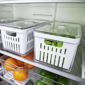 Kit 2 Organizadores Clear Fresh com Cesto 5 Litros