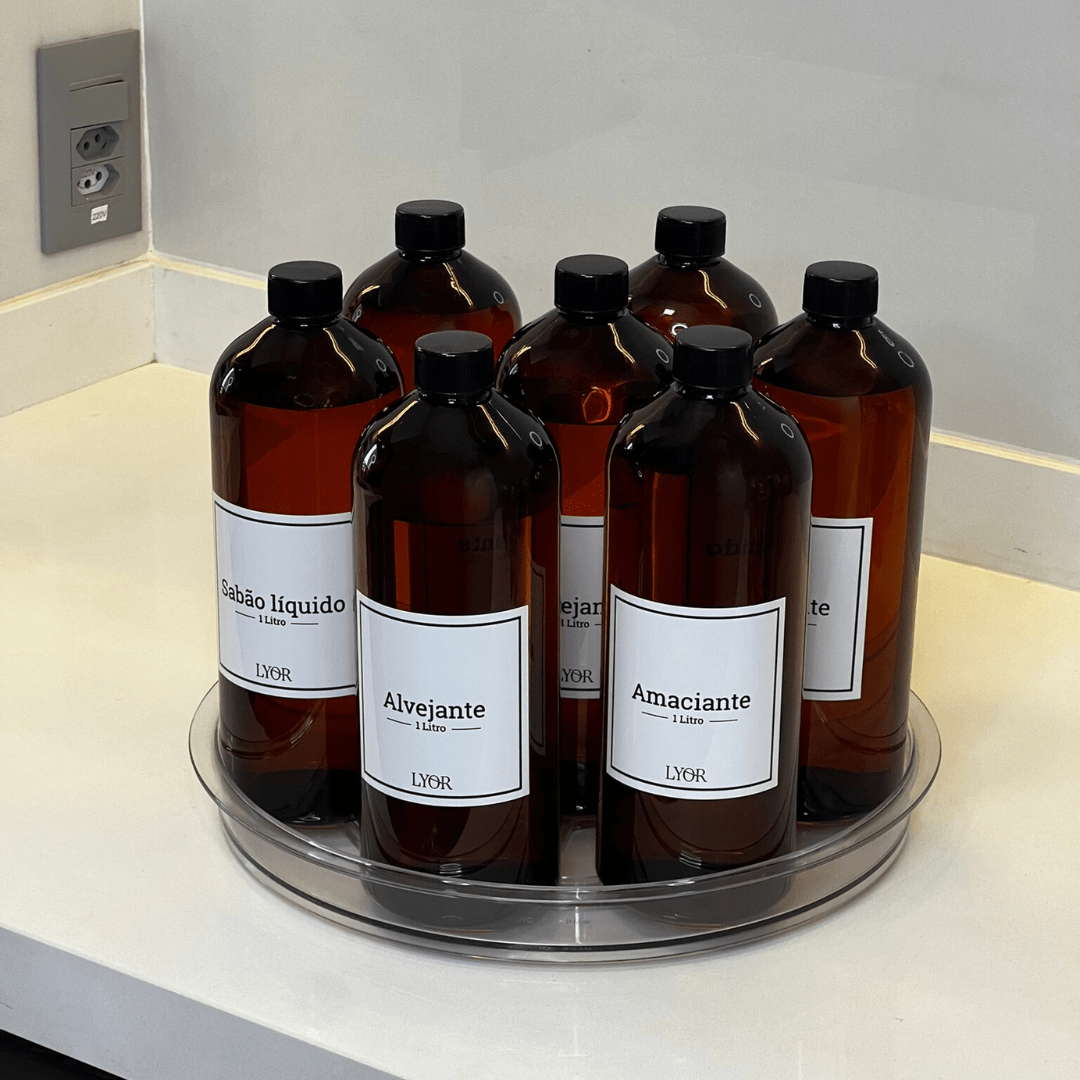 Porta Amaciante de Plástico com Tampa Vintage 1 Litro