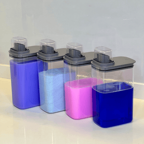 Kit 4 Potes Herméticos Flow Chumbo com Copo Medidor 2,3 Litros