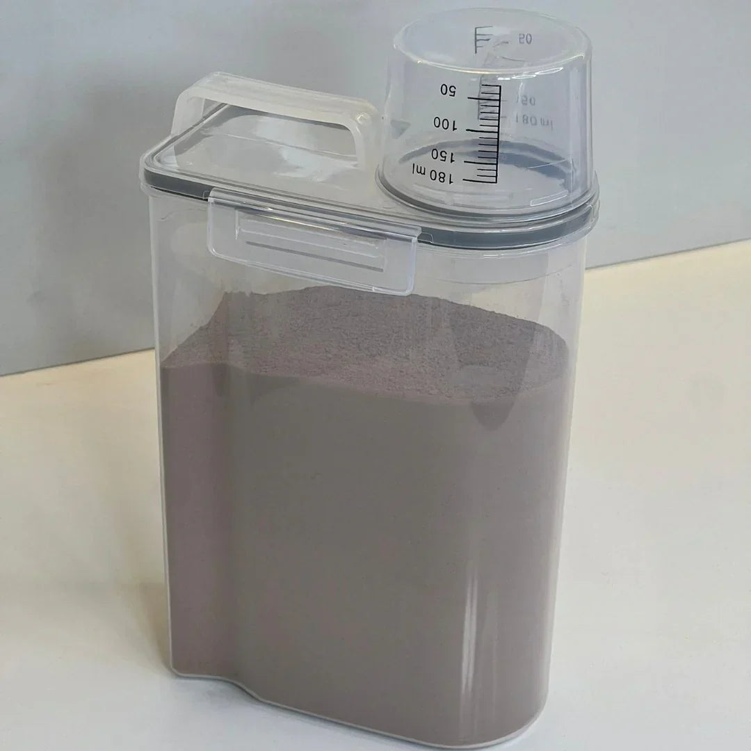 Kit 8 Potes Herméticos com Copo Medidor 2,5 Litros