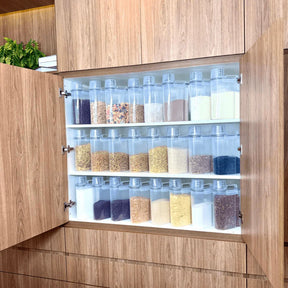 Kit 5 Potes Herméticos com Copo Medidor 2,5 Litros