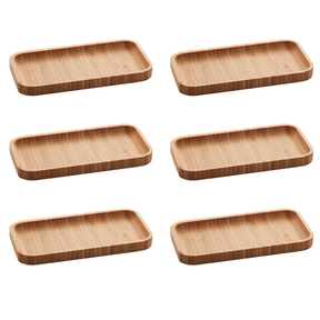 Kit 6 Bandejas Petisqueiras Hire Bambu 20cm x 10cm
