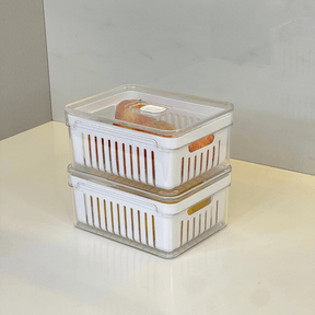 Kit de 4 Organizadores de Geladeira Clear Fresh com Cesto 2,2 Litros