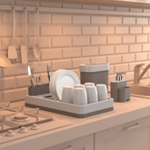 Kit Flat para Cozinha Bege 3 Peças