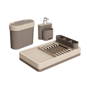 Kit Flat para Cozinha Bege 3 Peças