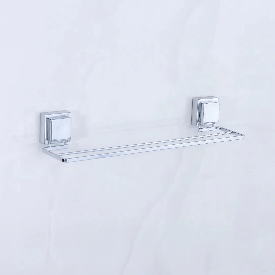 Kit para Banheiro Acessórios de Ventosa Cromado - 4 Peças