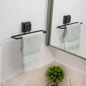 Kit para Banheiro Acessórios Ventosa Preto Fosco - 3 Peças