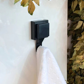 Kit de Acessórios para Banheiro Fixação Ventosa Preto Fosco 3 Peças