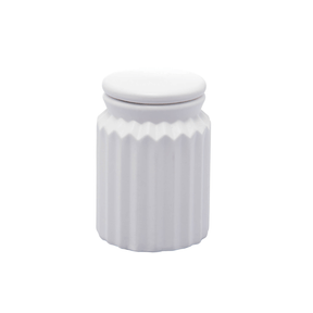 Kit para Banheiro em Cerâmica Stripes Branco 2 Peças