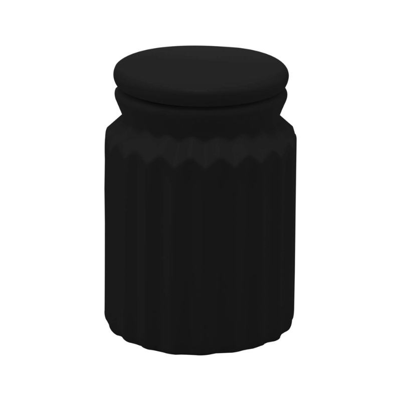 Kit para Banheiro em Cerâmica Stripes Preto 2 Peças