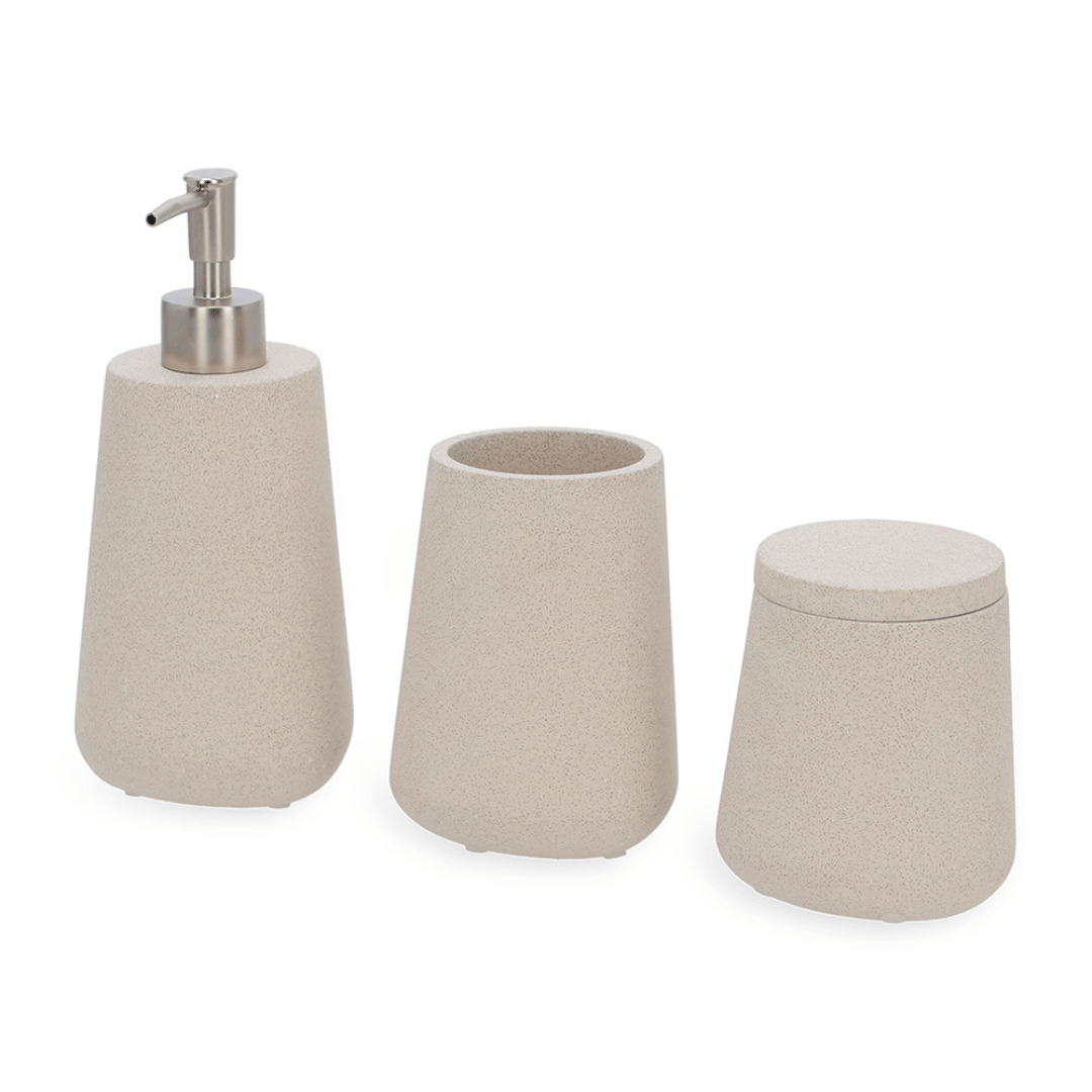 Kit para Banheiro em Cimento Cinza 3 Peças