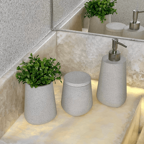 Kit para Banheiro em Cimento Cinza 3 Peças
