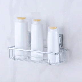 Kit Porta Shampoo e Saboneteira com Ventosa Cromado