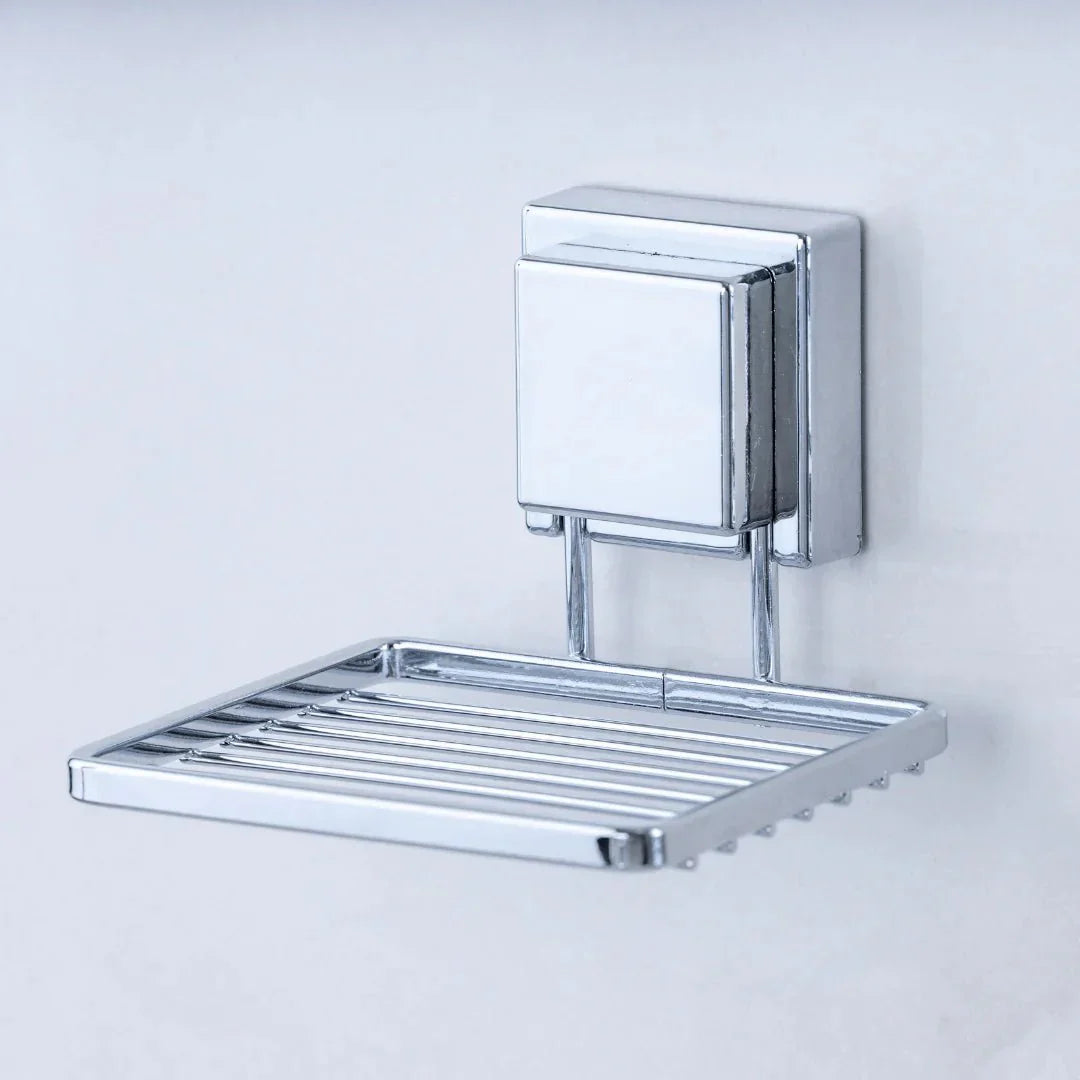 Kit Porta Shampoo e Saboneteira com Ventosa Cromado